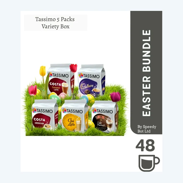 Tassimo Festive Variety Bundle Gift Box Coffee Capsules T-Discs Pods 48 Cups