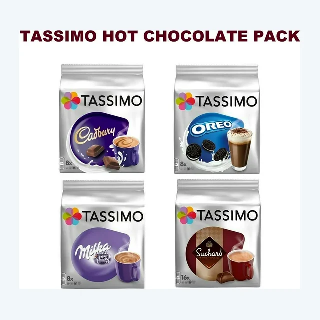 Tassimo Hot Chocolate Variety Bundle Pack Cadbury Oreo Milka Suchard 40 Cups