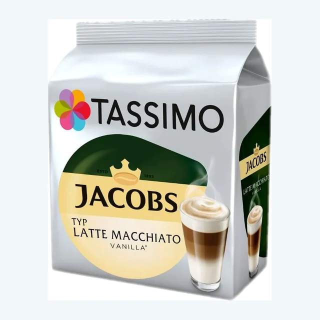 Tassimo Jacobs Vanilla Latte T Discs Coffee Pods Pack 8 16 24 32 40 Cups Drinks