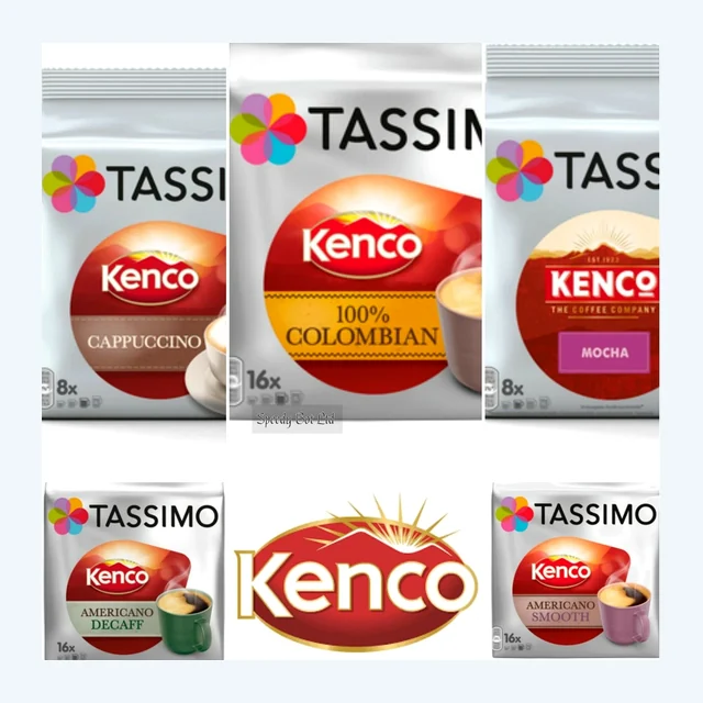 Tassimo Kenco Variety Pack Coffee Mocha Cappuccino Americano Colombian 64 Pods