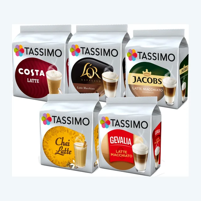 Tassimo Latte Coffee Bundle Capsules T-Discs Pods 40 Drinks