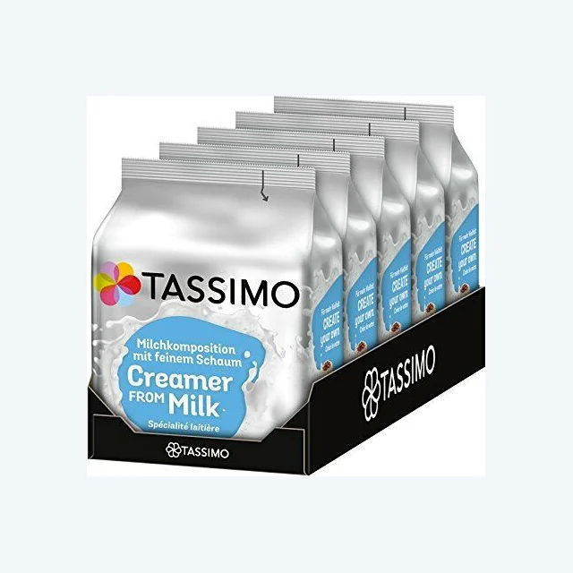 Tassimo Milk Creamer 16 T Discs Pods Pack of 5 (80 Discs in Total) 150ml