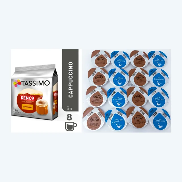 Tassimo T Discs Kenco Cappuccino Coffee Pods 8 Cups Drinks Sold Loose