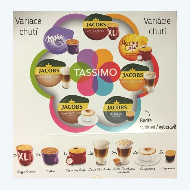 Tassimo Variety 12 Cups Taster Box Pack Jacobs Latte Cappuccino Milka Coffee Pod