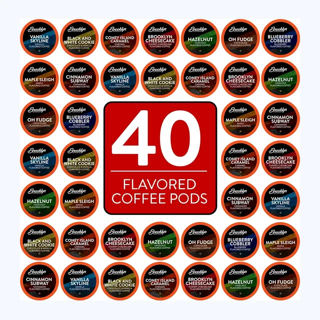 Brooklyn Bean Flavored Coffee Pods Variety Pack