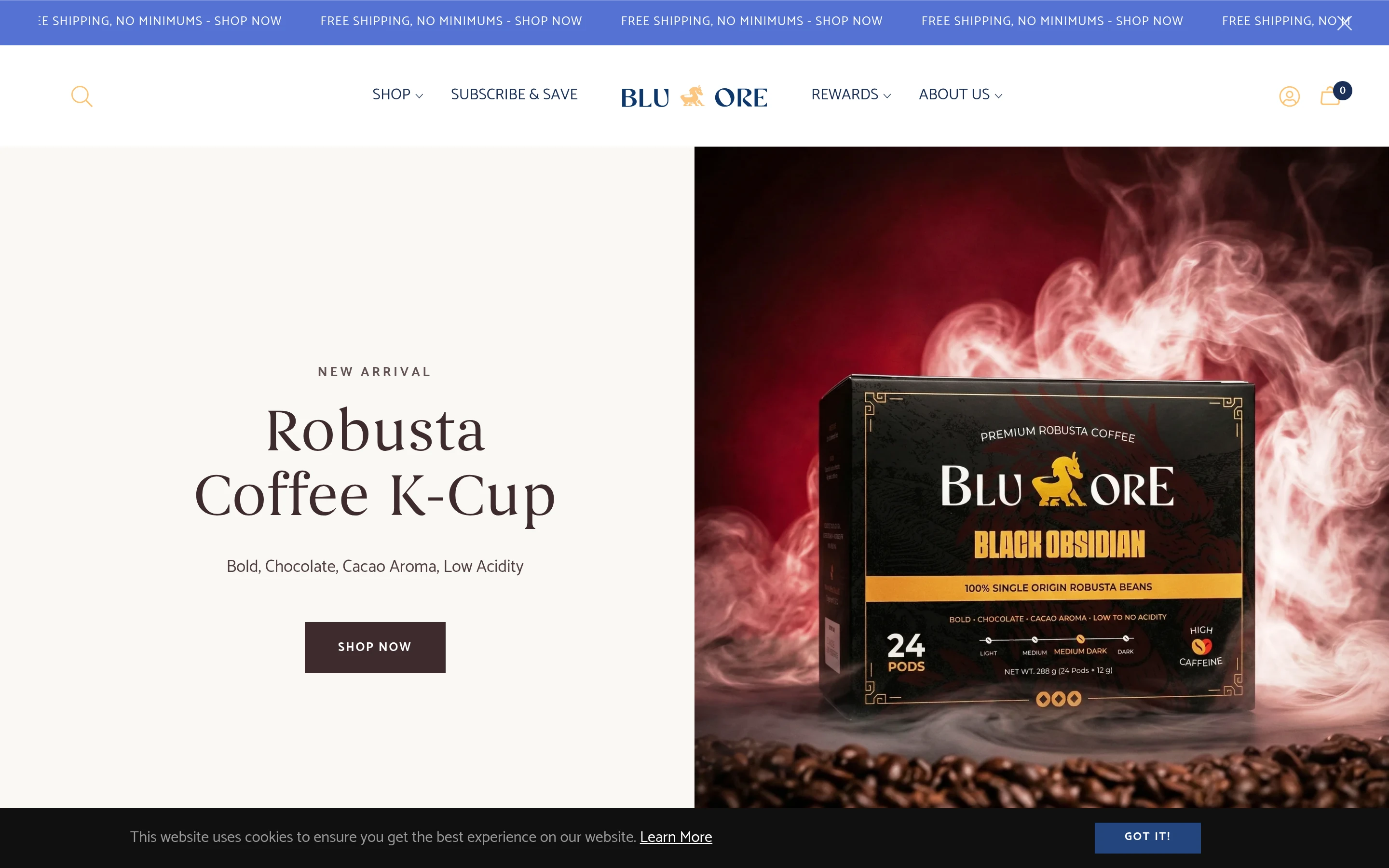 Blu Ore Coffee | Premium Vietnamese Coffee screenshot
