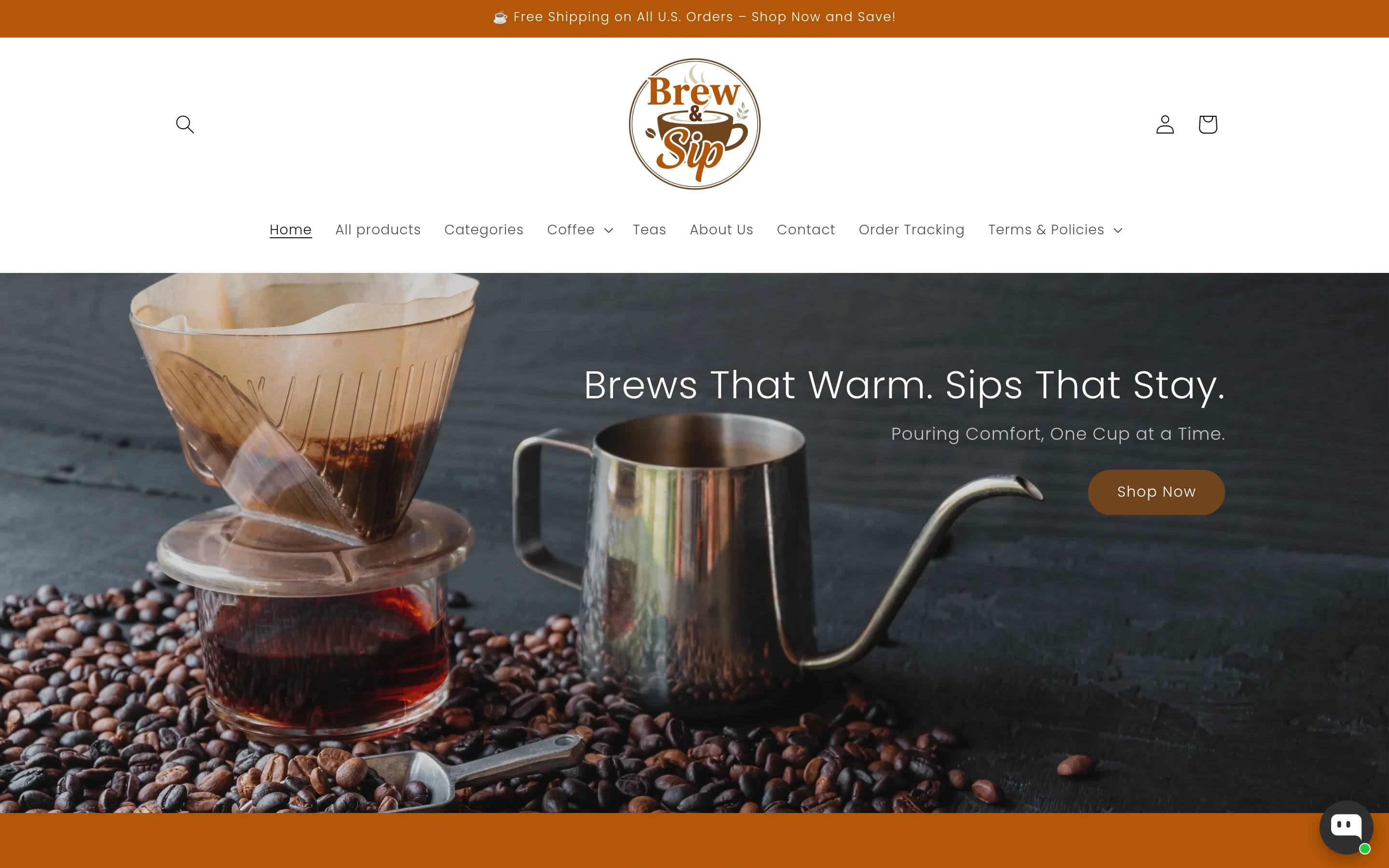 Brew and Sip screenshot