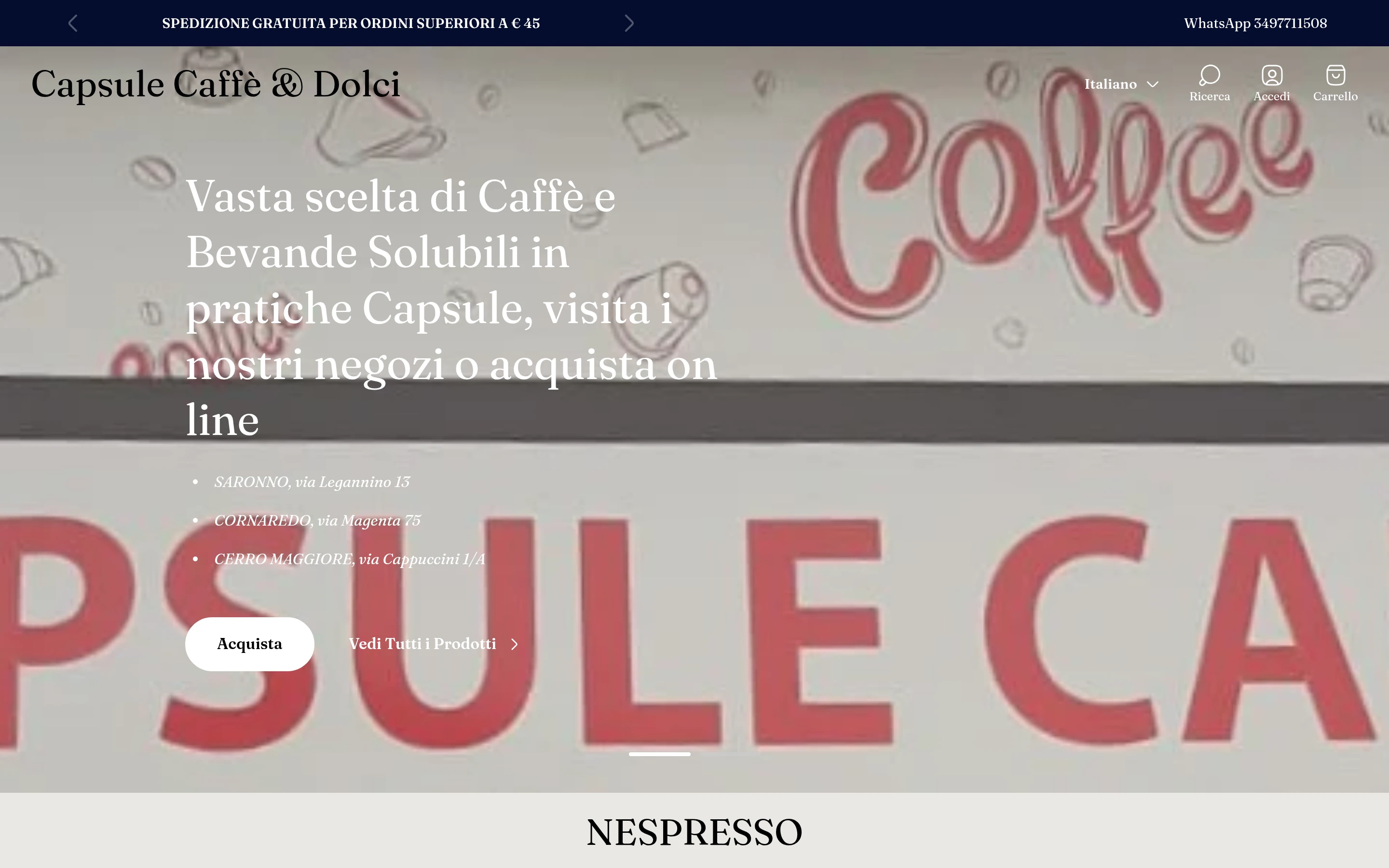 Capsule Caffè & Dolci screenshot