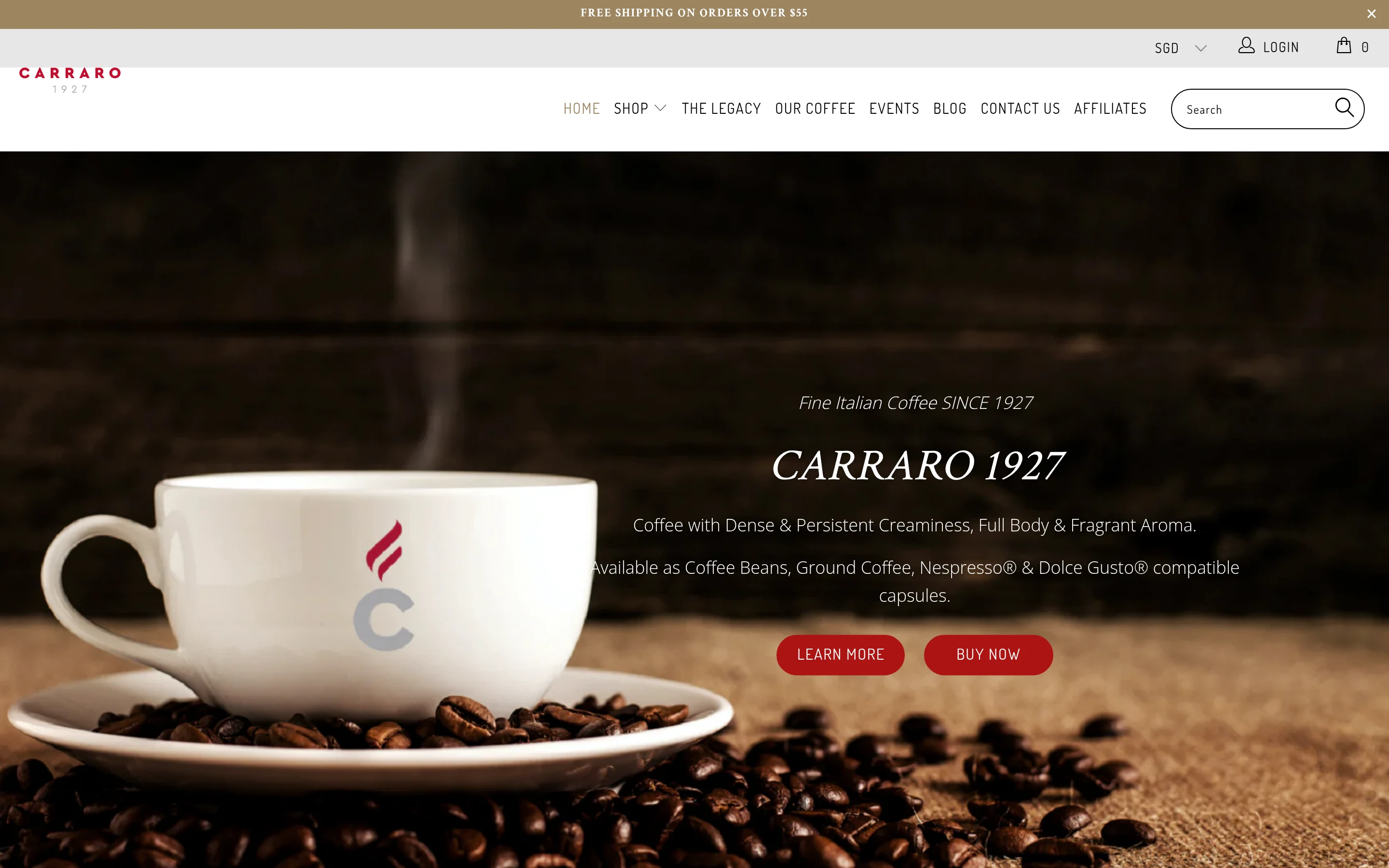 Carraro Caffè screenshot