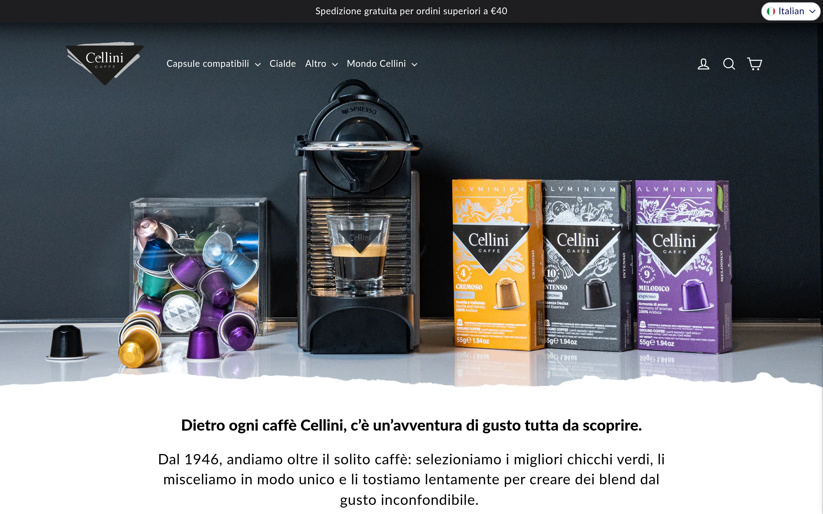 Cellini Caffè screenshot