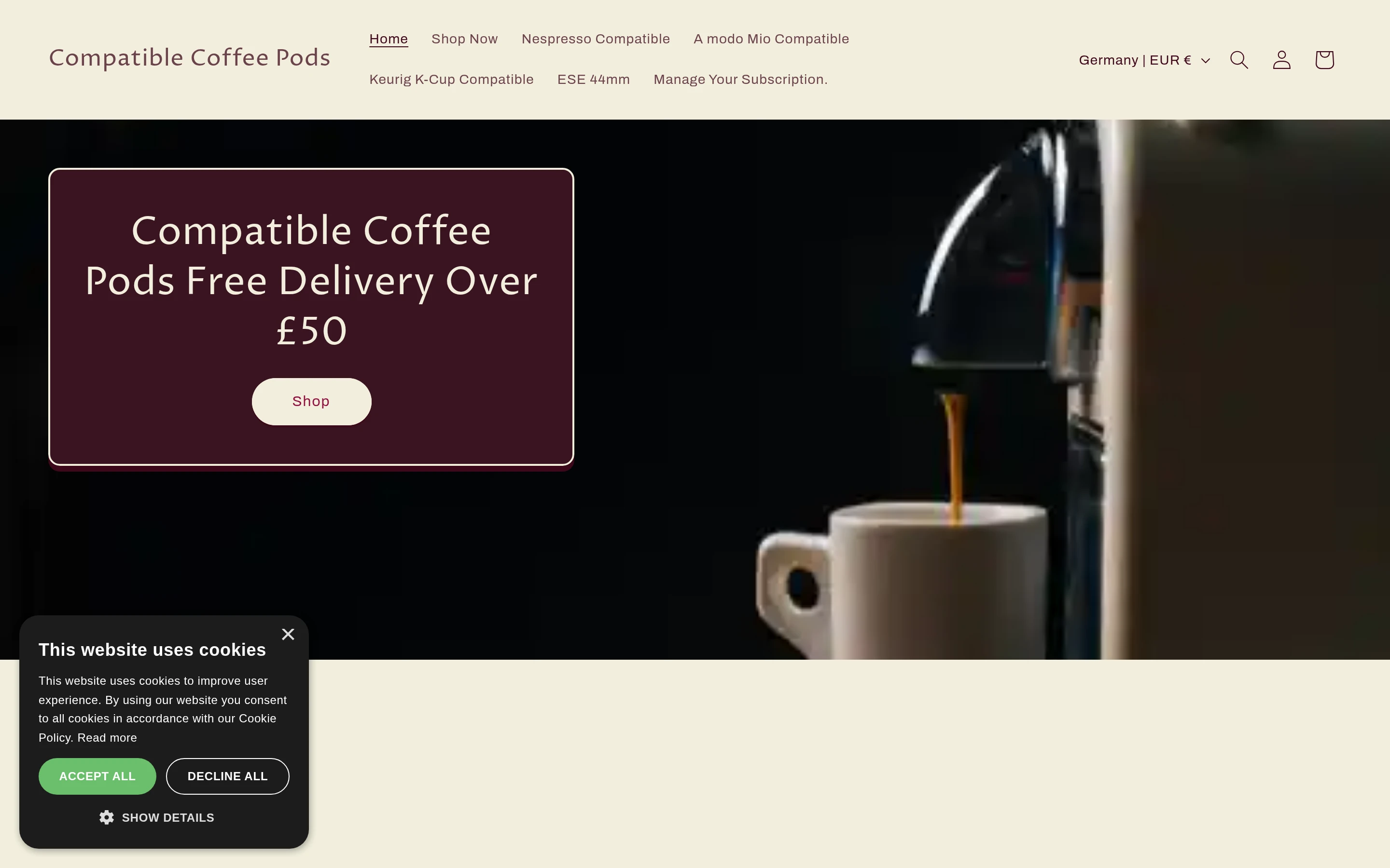 Compatible Coffee Pods screenshot