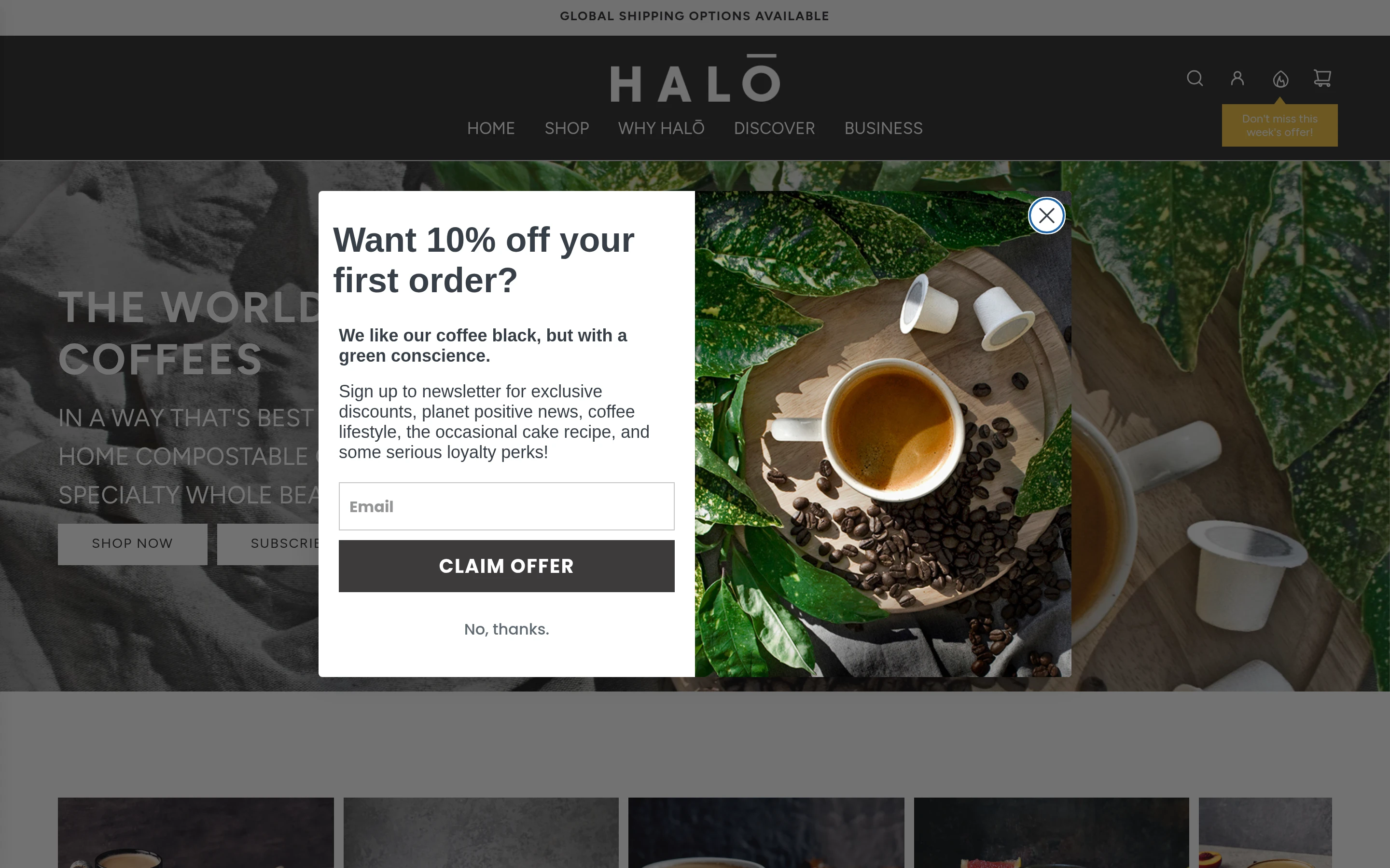 Halo Coffee screenshot