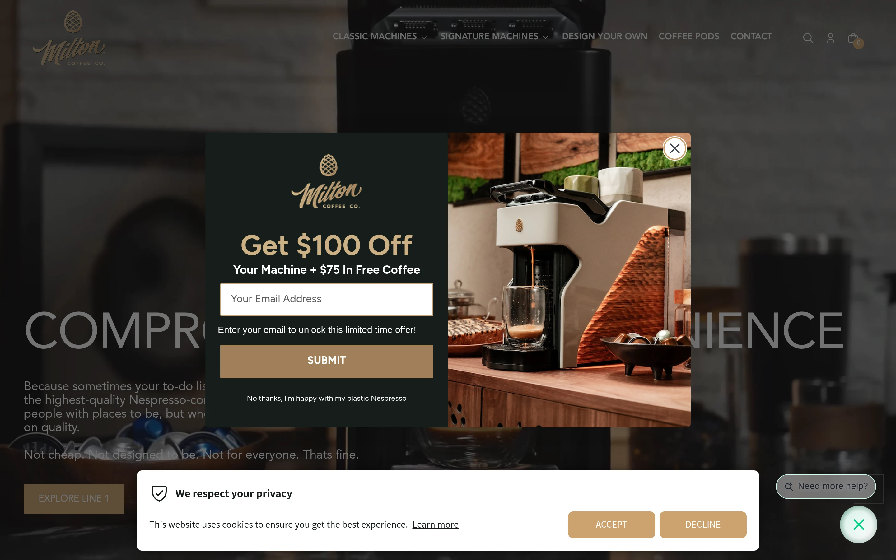 Milton Coffee CO screenshot