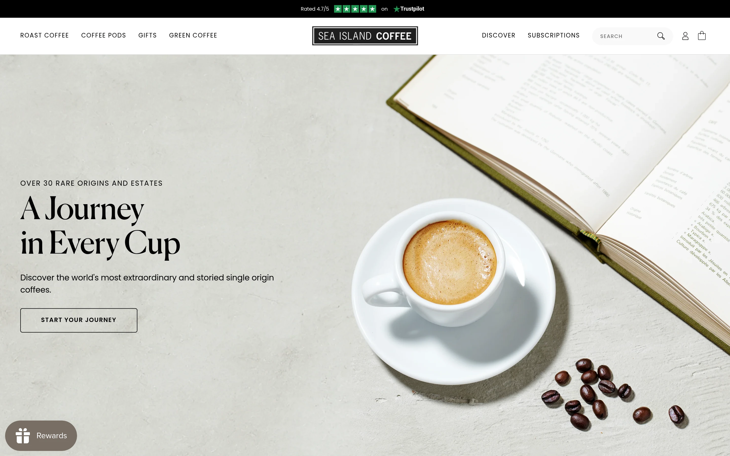 Sea Island Coffee screenshot