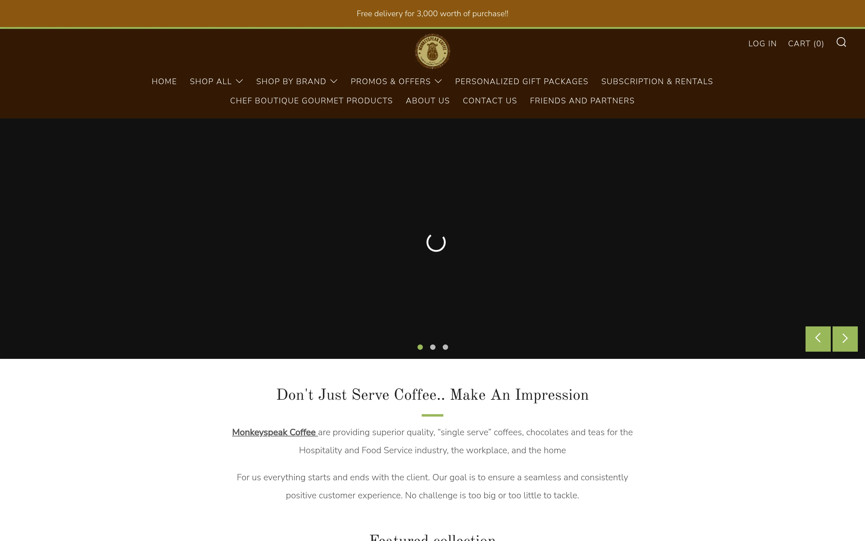 Monkey Speak Coffee screenshot