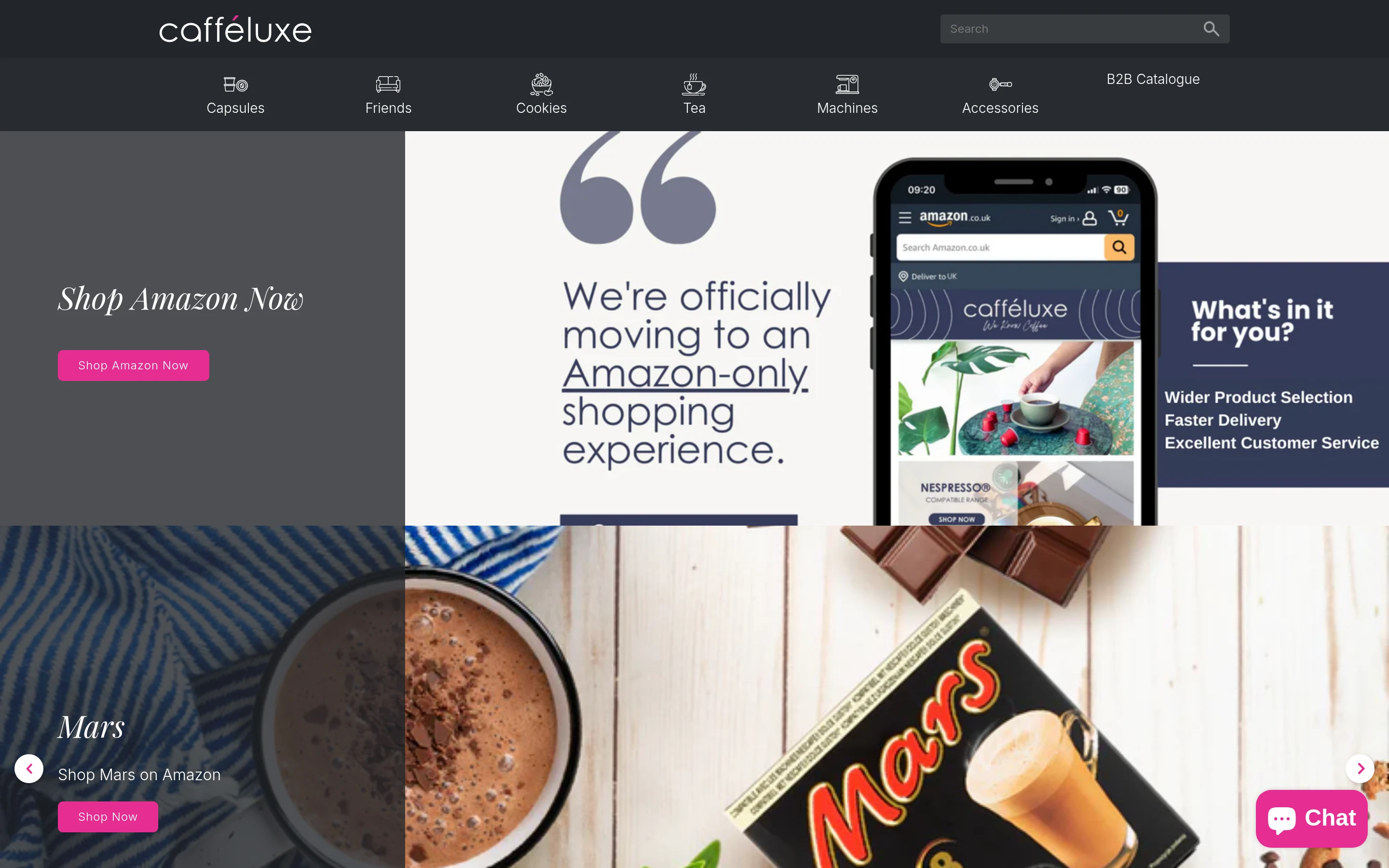 Cafféluxe UK screenshot