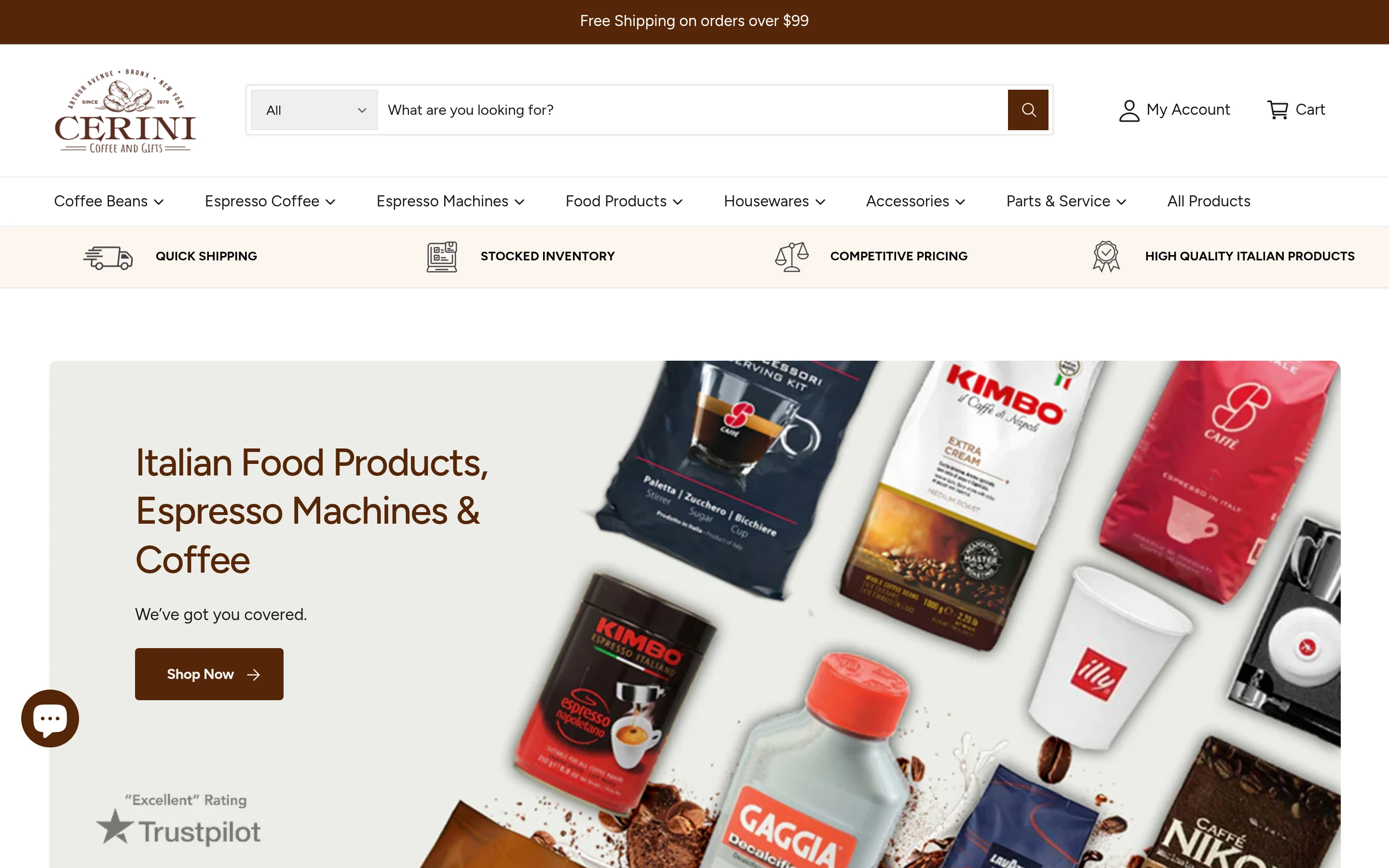 Cerini Coffee & Gifts screenshot