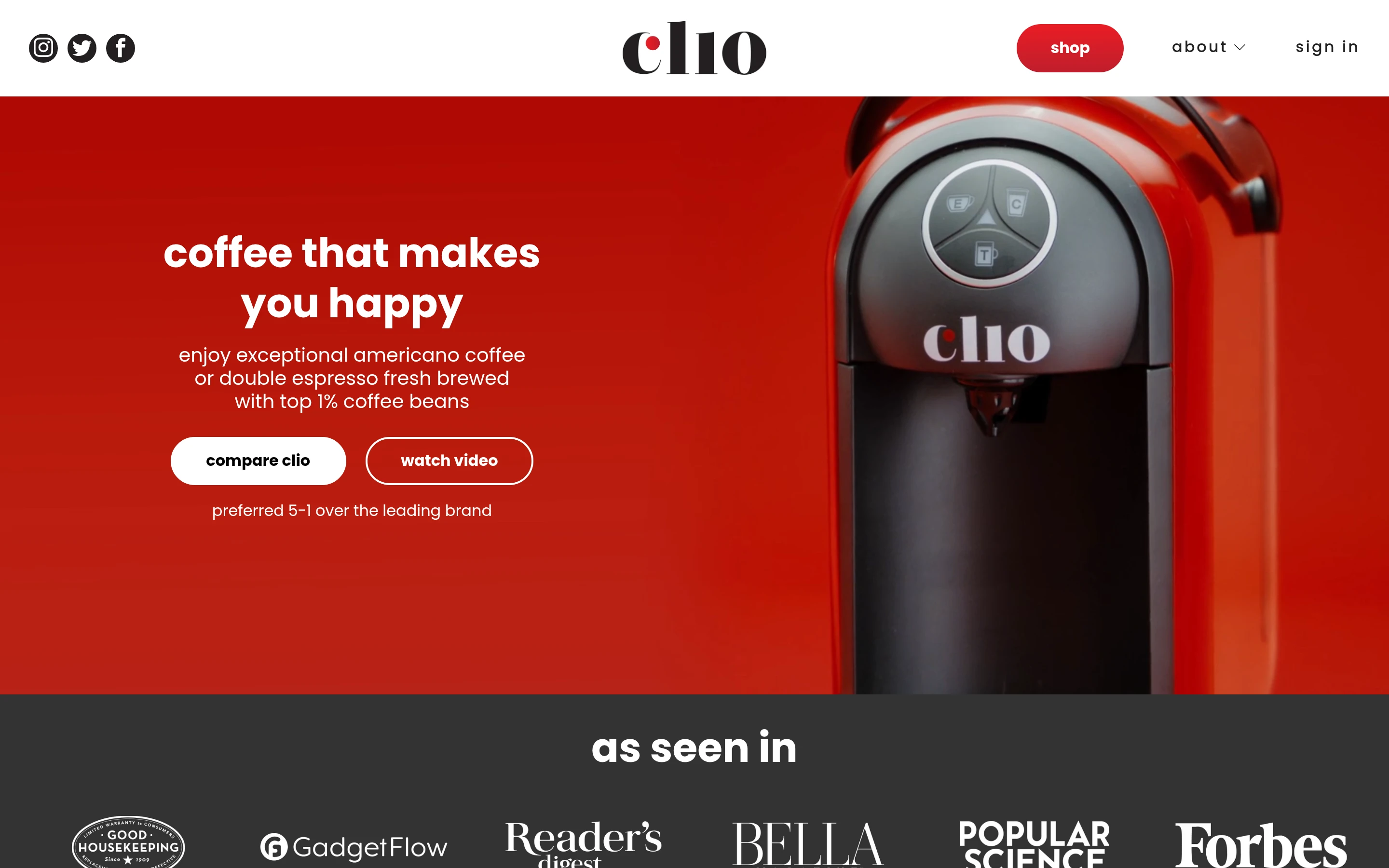 Clio Coffee screenshot