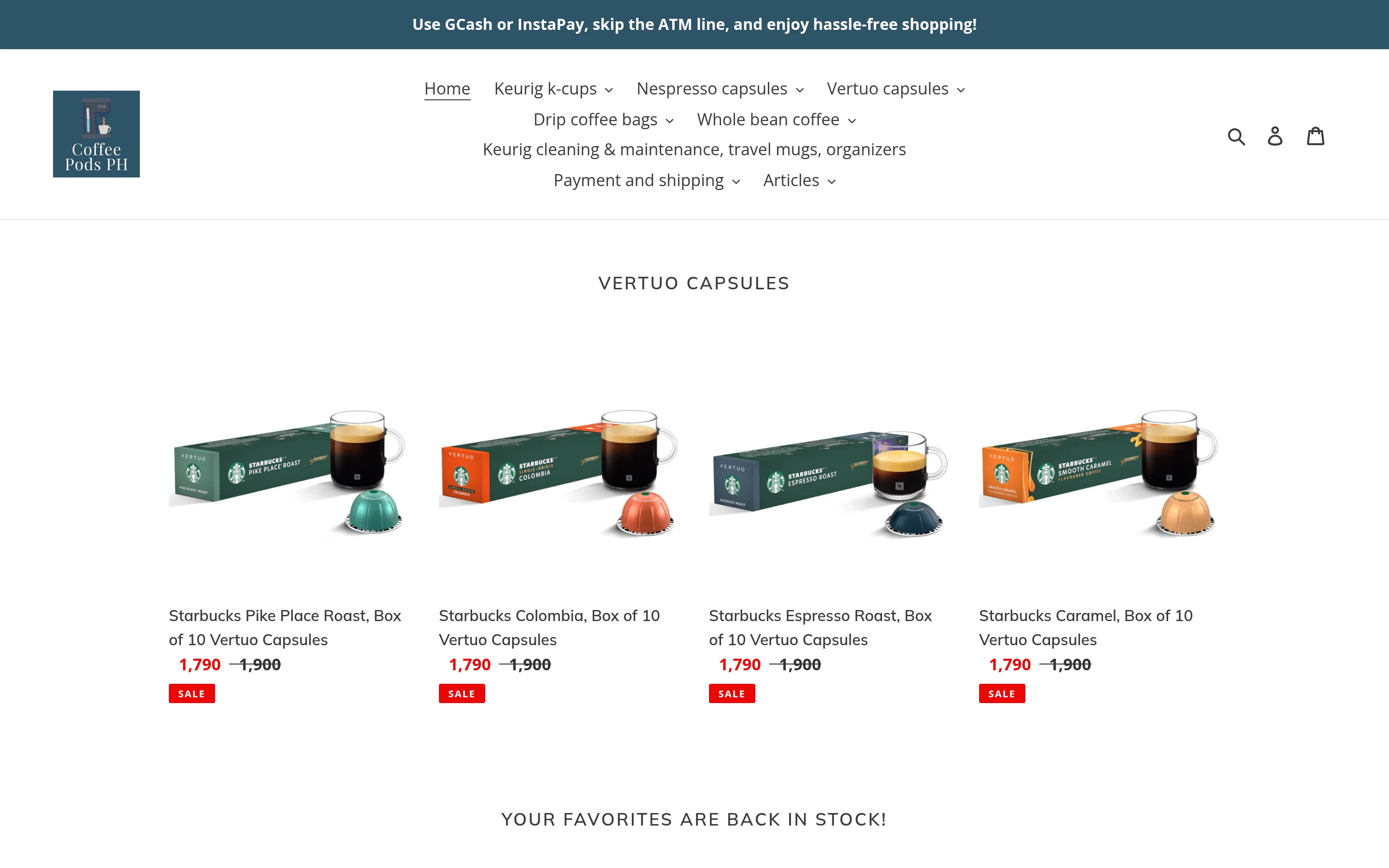 Coffee Pods PH screenshot