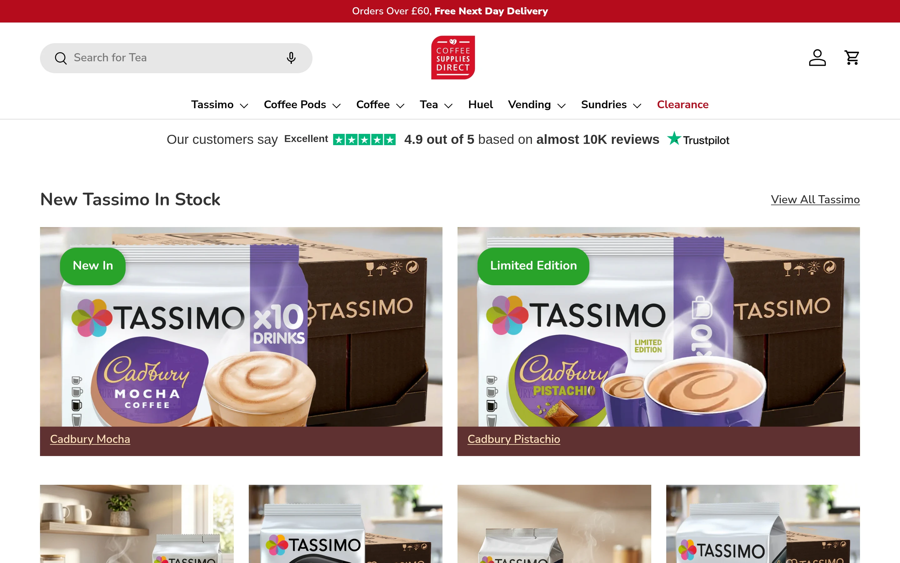 Coffee Supplies Direct screenshot