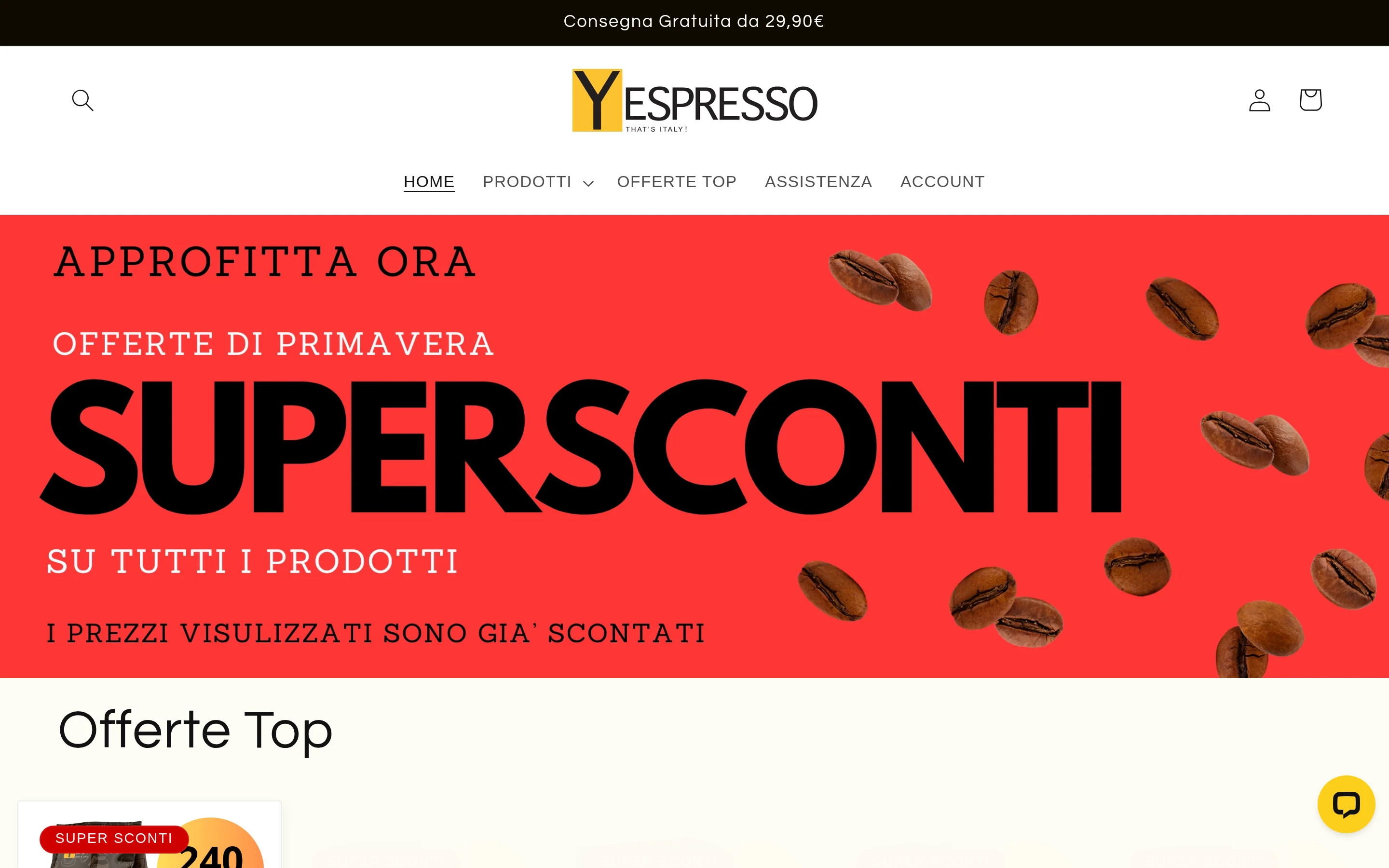 Yespresso screenshot